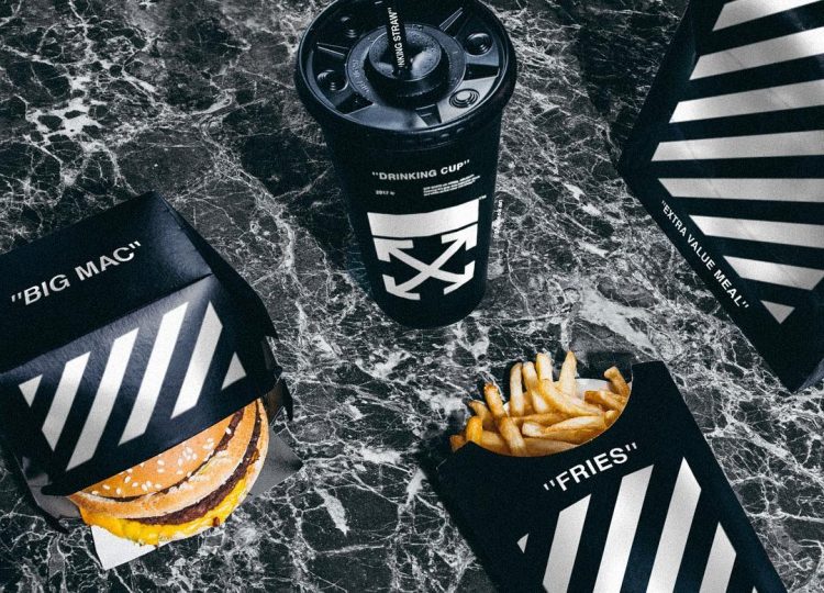 Black, minimalist McDonalds packing