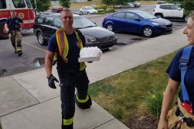 fire department delivers pizza