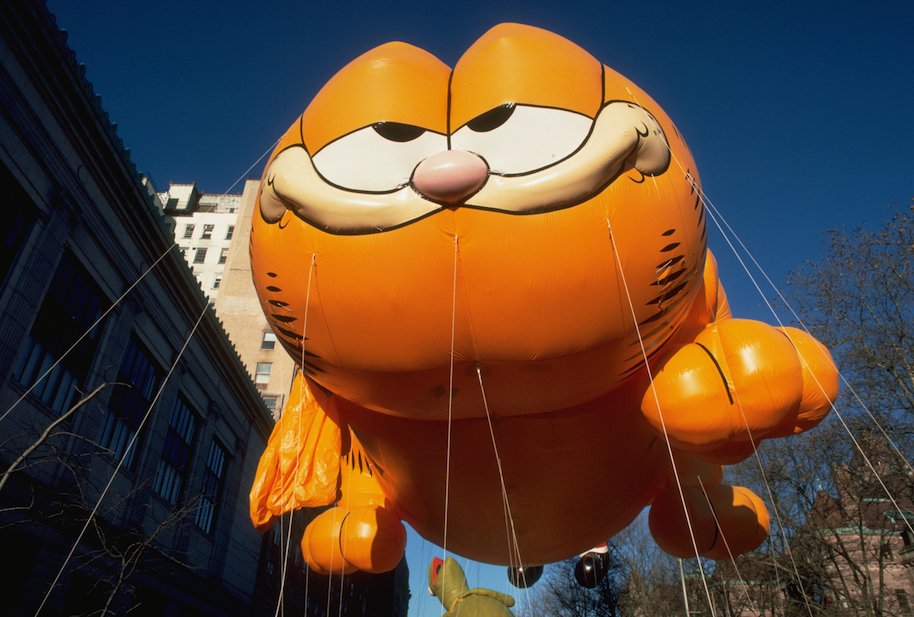 chubbs cat, garfield balloon
