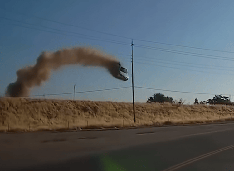 Meanwhile California: Insane Crash Shows Car Flying Through the Air