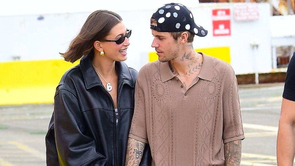 Hailey Bieber and Justin Bieber are seen on August 29, 2023 in New York City.