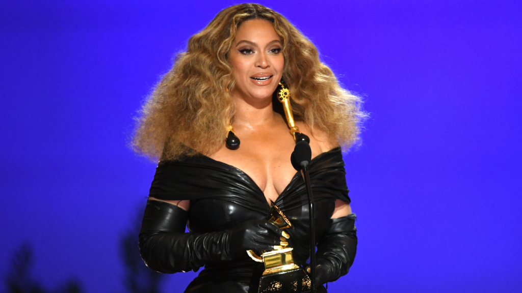 Beyoncé accepts the Best R&B Performance award for 'Black Parade' onstage during the 63rd Annual GRAMMY Awards at Los Angeles Convention Center on March 14, 2021 in Los Angeles, California.
