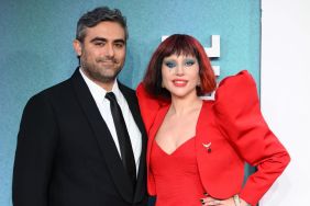 Michael Polansky and Lady Gaga attend the UK Premiere of "Joker Folie à Deux" at the Cineworld Leicester Square on September 25, 2024 in London, England.