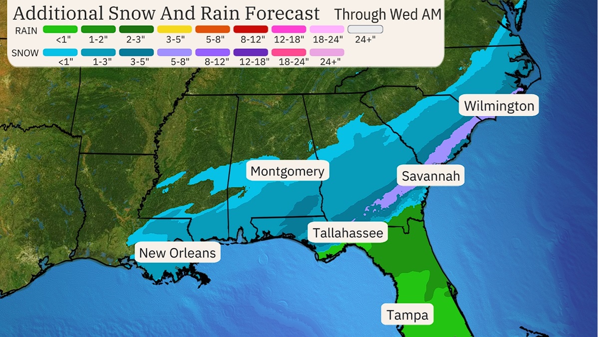 Here's How Much Snow Winter Storm Enzo Will Drop by Wednesday - Mandatory