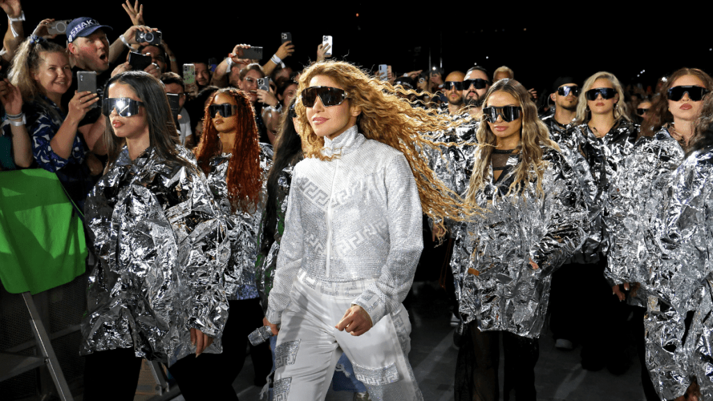 Shakira Tour Indian Designers Wolf Dress