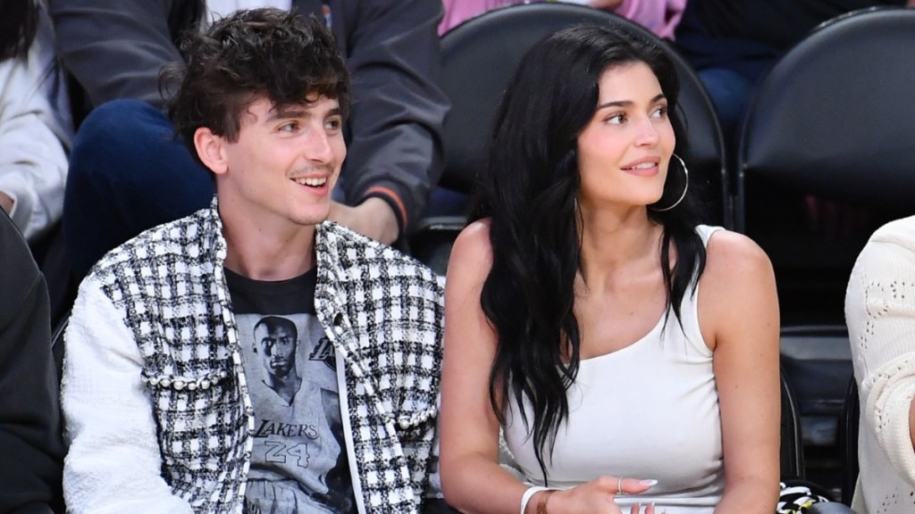 Timothee Chalamet Kisses Kylie Jenner at Lakers Game With Ex Lily-Rose Depp in the Crowd