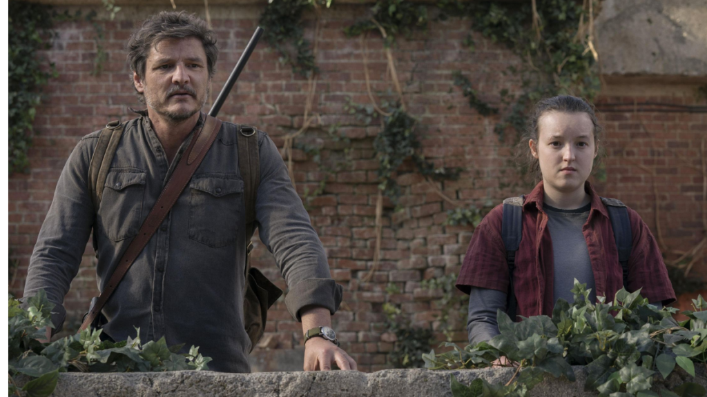 Pedro Pascal and Bella Ramsey in The Last of Us