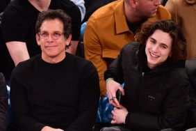 ben stiller timothee chalamet knicks game