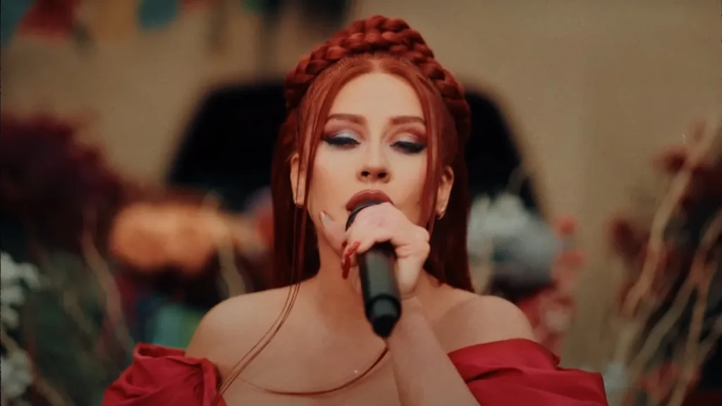 Christina Aguilera Flaunts Her Summer Body in Red Swimsuit