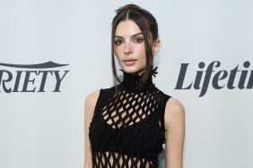 Emily Ratajkowski Flaunts Her Figure in See-Through Leather Lingerie