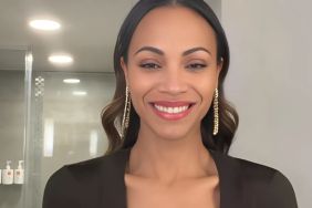 Zoe Saldana Shows off Her Moves in Plunging Black Top