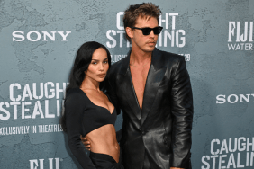 Zoe Kravitz and Austin Butler at the premiere of Caught Stealing