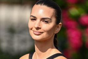 Emily Ratajkowski Goes 'Skinny Dipping' & Then Slips Into Satin Black Dress