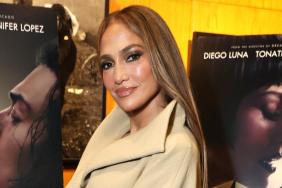Jennifer Lopez Masters Monochromatic Fashion in Sculptural Skirt-Suit