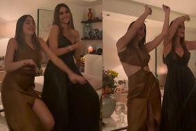 Sofia Vergara Shows Off Her Dance Moves in Black Dress With 'Mini Me'