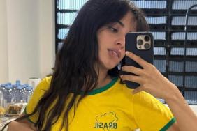Camila Cabello Lifts Her T-Shirt up for Mirror Selfie