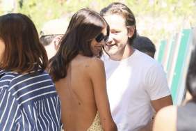 Kaia Gerber Bares Her Back Completely as She Leans in To Kiss Lewis Pullman