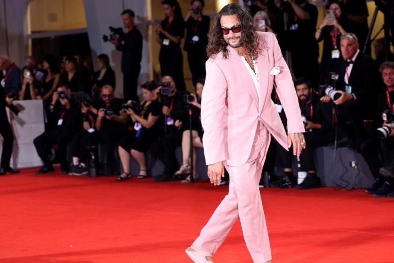 Jason Momoa Elevates Color Coordination by Matching Toenails With His Suit