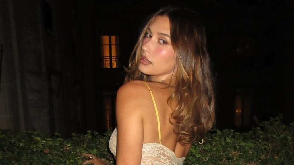 Hailey Bieber Made Fans Go 'Speechless' In Lingerie-Inspired Romper