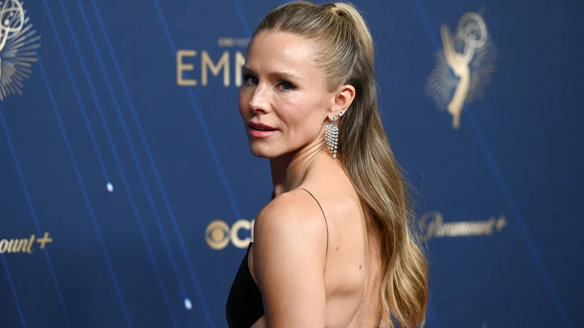 kristen bell sheer armani emmys dress Kristen Bell Goes Sheer in Armani Priv Dress at Emmys 2025