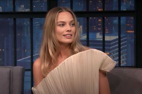 Margot Robbie Explains Why Her Dress's Neckline Is Apt for Shoplifting