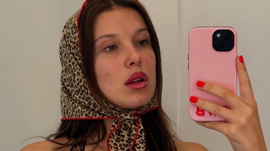 Millie Bobby Brown Leaves Fans Speechless in a Racy New Cherry Pajama Set