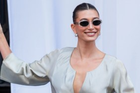 Hailey Bieber Leaves Little to Imagination in Unbuttoned Shirt