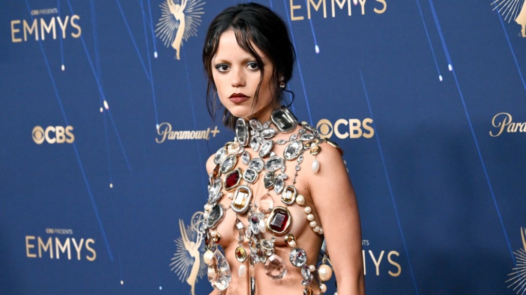 Jenna Ortega Ditches Fabric for Jewels on the Emmys Red Carpet