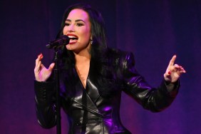 Demi Lovato’s Dance Pole Pose in Black Fishnets Demands a Double Take