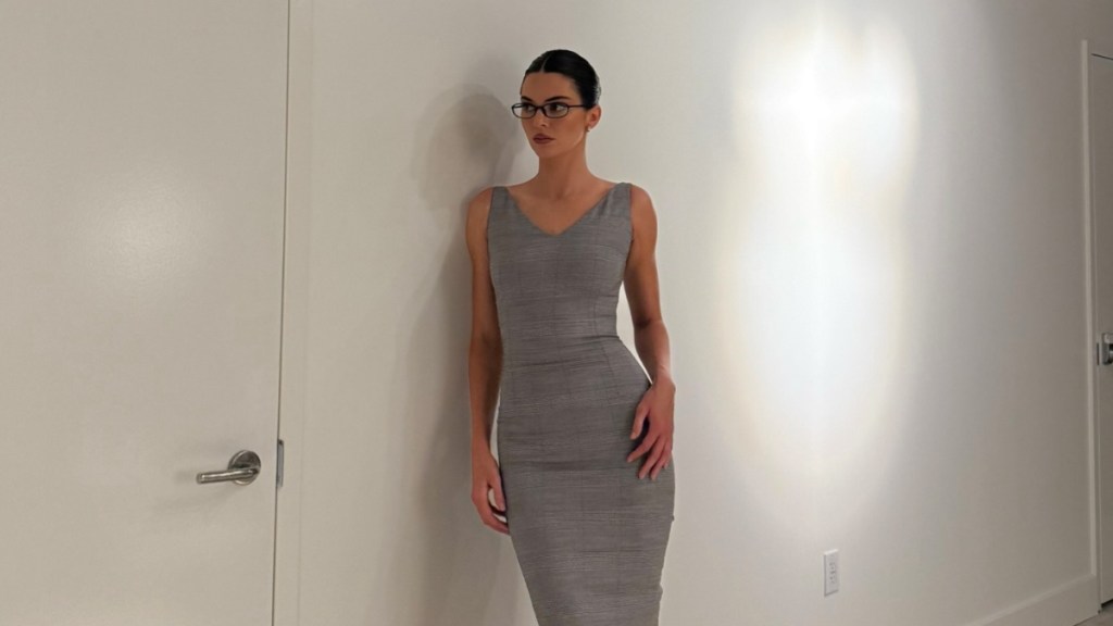 Kendall Jenner Channels Hailey Bieber in Sleek Office Siren Look