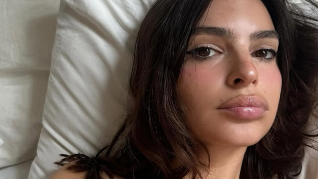 Emily Ratajkowski Wearing Sheer Lingerie Has Fans Saying 'Hottest Angel'