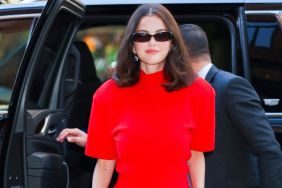 Selena Gomez Appears in Red Mini Dress in New York City