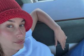 Hailey Bieber Unbuttons for DKNY in New Photos