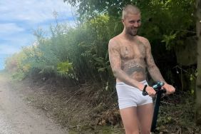 Justin Bieber Rocks Only Briefs While Cruising on a Segway