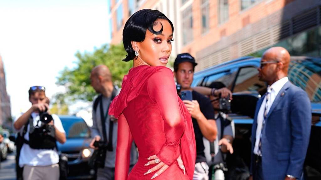 Video: Saweetie's Super Sheer Dress Causes a Crowd in New York City