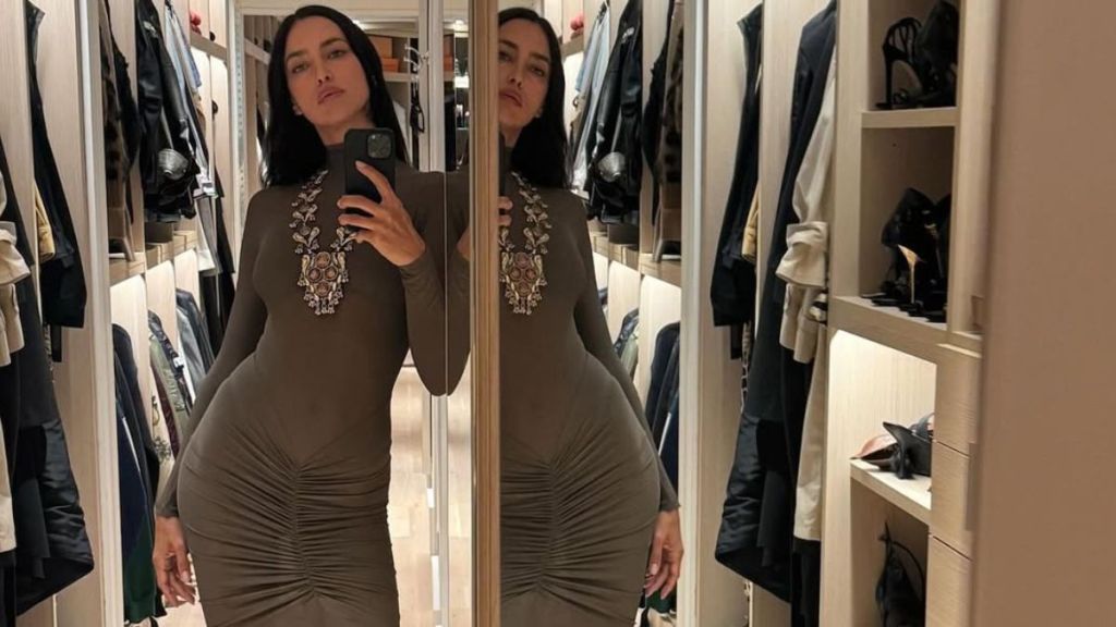 Irina Shayk Lives up to Her Name With Snug Dress at US Open 2025