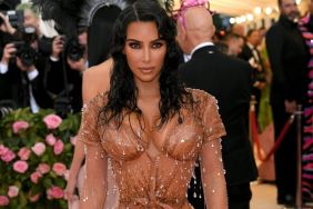 Kim Kardashian's Fully Sheer Dress in Venice Is a Complete Crowd-Puller