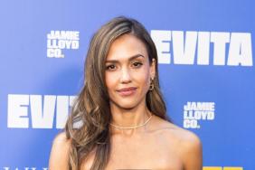 Jessica Alba Puts Her Legs on Display With Red Mini Dress