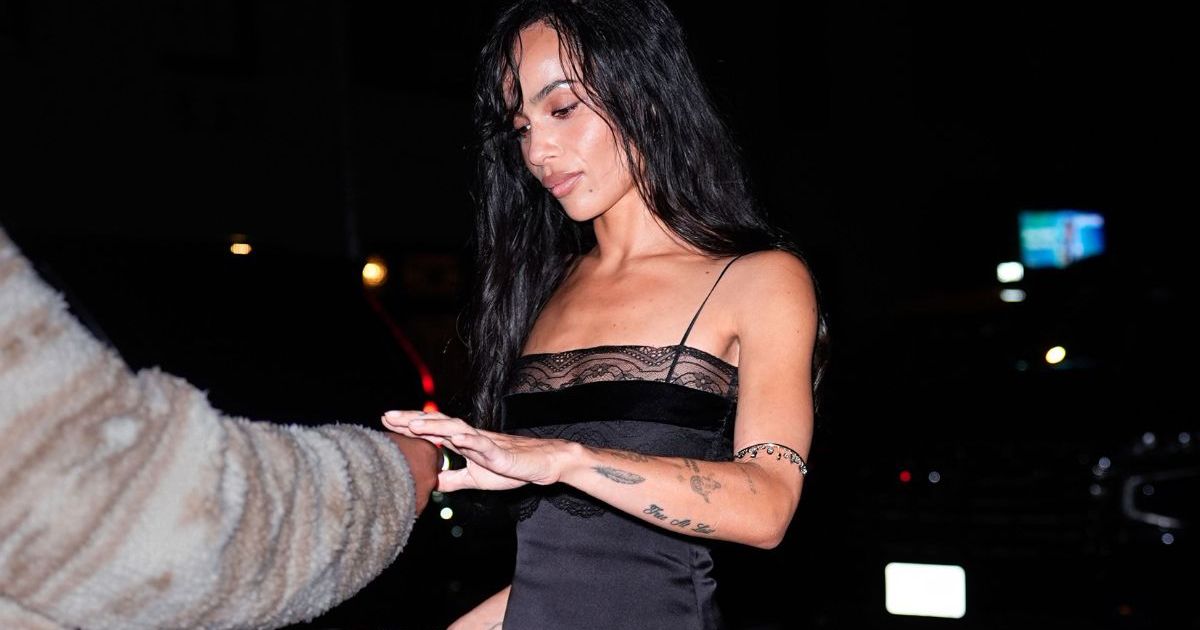 Zoe Kravitz's Lace Minidress Is the Perfect Blend of Bold & Fun in