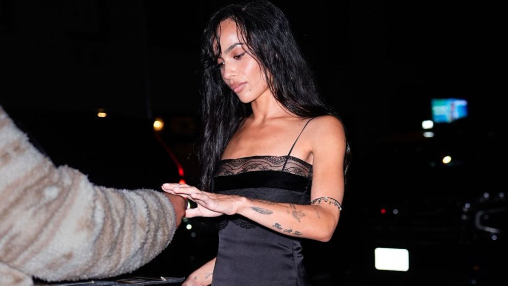 Zoe Kravitz's Lace Minidress Is the Perfect Blend of Bold & Fun in Photos
