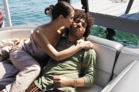 Engaged Selena Gomez and Benny Blanco at the lake