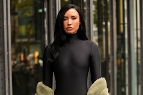 Demi Lovato Wearing Bodysuit With Sheer Tights Will Make You Look Twice