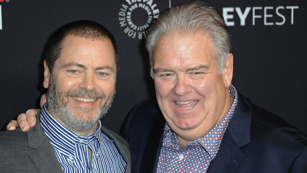Parks & Rec Star Nick Offerman Teams Up With Flight Attendants to Prank Jim O'Heir