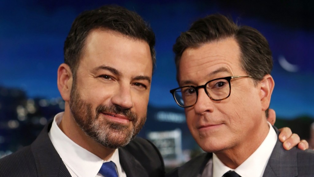 Jimmy Kimmel & Stephen Colbert Swap Stories of Their Talk Shows Getting Canceled