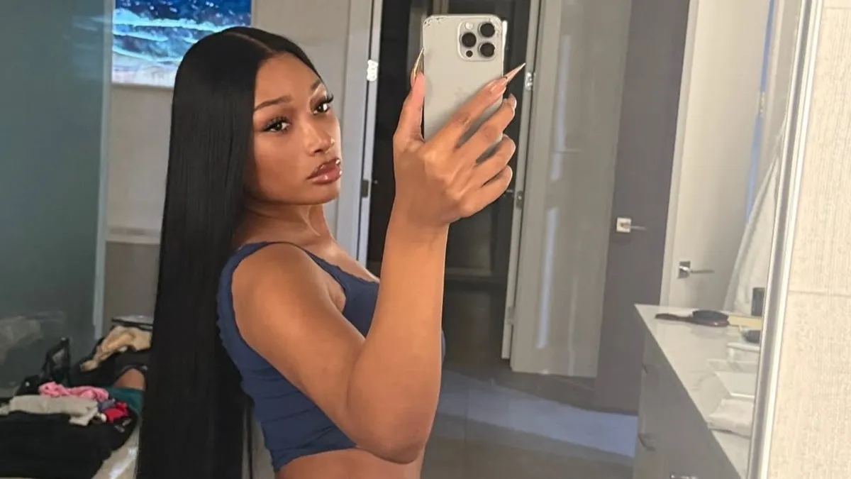 Megan Thee Stallion's Mirror Selfie in Mini-Shorts Is Impossible to