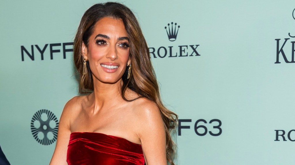 George Clooney's Wife Amal Turns Head in Strapless Mini-Dress