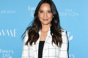 Olivia Munn Turns Heads in White Pantsuit With Bralette Underneath