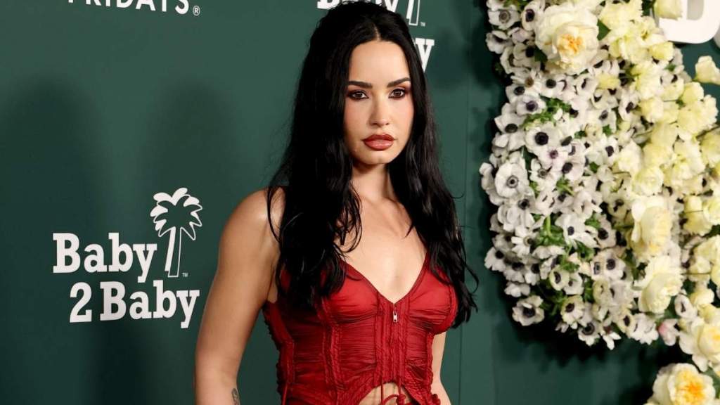 Demi Lovato Gives 'Vampire Vibes' in Red Dress