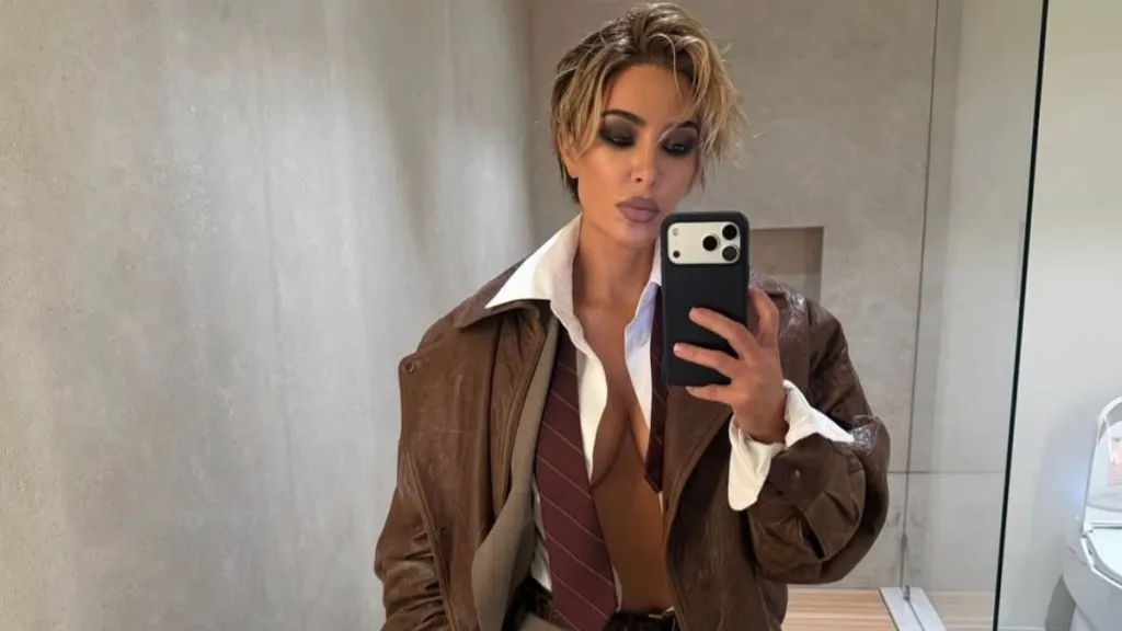 Photos: Kim Kardashian's Sheer Lace Stockings Steal the Show