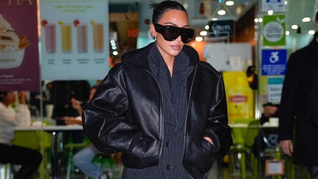 Photos: Kim Kardashian's Leather Fit Is an Ultra-Chic Moment